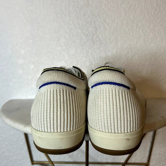 Rothy’s The Lace up Sneaker Womens Size 8 Vanilla Blue Woven Discontinued HTF - Picture 7 of 12